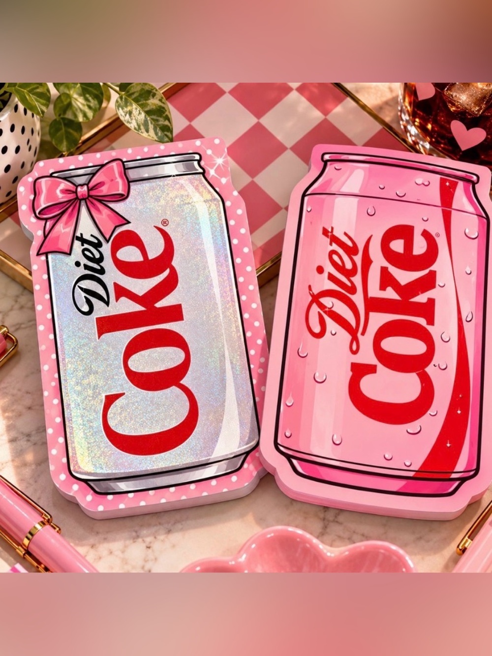 DIET COME- Pink notepads  - Set of girly paper